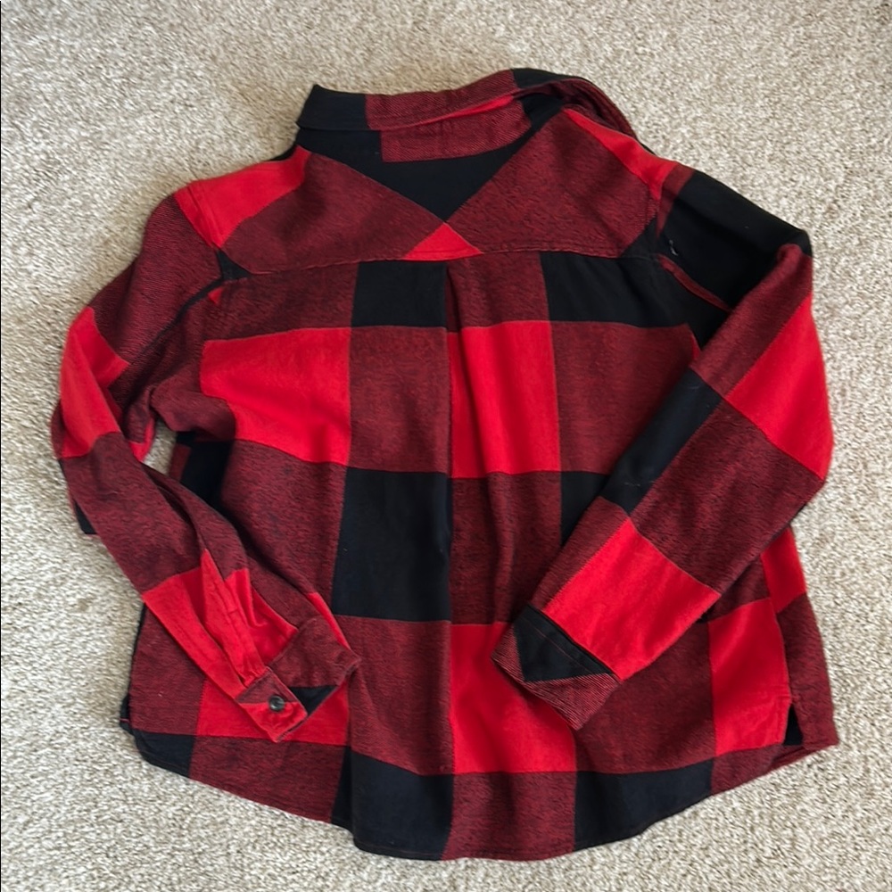 Woolrich Red and Black Plaid Women's Top - Picture 3 of 3